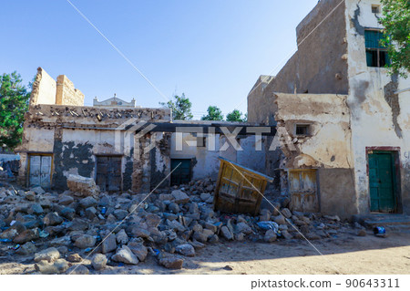Berbera, Somaliland Crushed Walls and Abandoned Buildings on the Streets of Berbera City Berbera, Somaliland Crushed Walls and Abandoned Buildings on the Streets of Berbera City 90643311