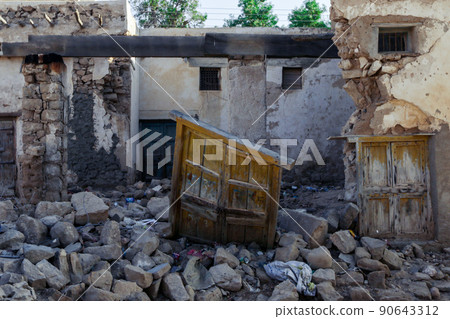 Berbera, Somaliland Crushed Walls and Abandoned Buildings on the Streets of Berbera City Berbera, Somaliland Crushed Walls and Abandoned Buildings on the Streets of Berbera City 90643312