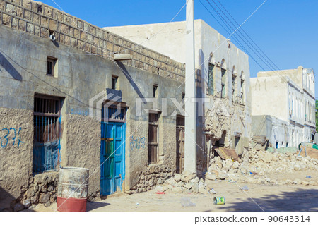 Berbera, Somaliland Crushed Walls and Abandoned Buildings on the Streets of Berbera City Berbera, Somaliland Crushed Walls and Abandoned Buildings on the Streets of Berbera City 90643314
