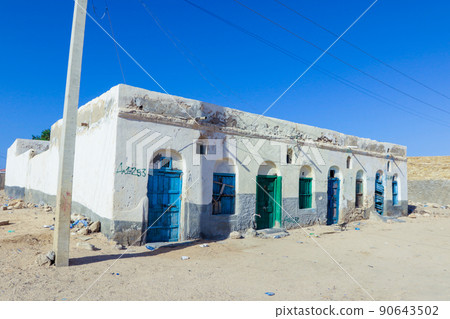 Interesting View to an Old and Ruined Somalian Houses and Building of the Berbera City Interesting View to an Old and Ruined Somalian Houses and Building of the Berbera City 90643502