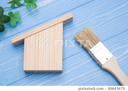 房子和畫筆(畫筆) 房子繪畫圖像 房子和畫筆(畫筆) 房子繪畫圖像 90643679