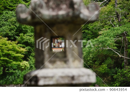 Joruriji Temple_Buddha from the lantern Joruriji Temple_Buddha from the lantern 90643954