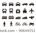交通/車輛/白色背景的簡單圖標集 90644552