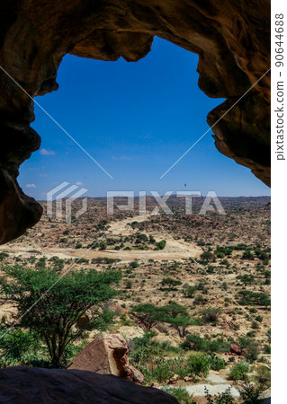 Panoramic View from the Las Geel Caves to the Around Valley, Somaliland Panoramic View from the Las Geel Caves to the Around Valley, Somaliland 90644688