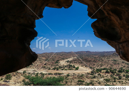 Panoramic View from the Las Geel Caves to the Around Valley, Somaliland Panoramic View from the Las Geel Caves to the Around Valley, Somaliland 90644690