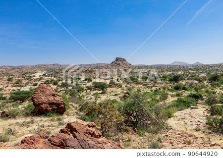 Panoramic View to the Las Geel Valley, Somaliland Panoramic View to the Las Geel Valley, Somaliland 90644920