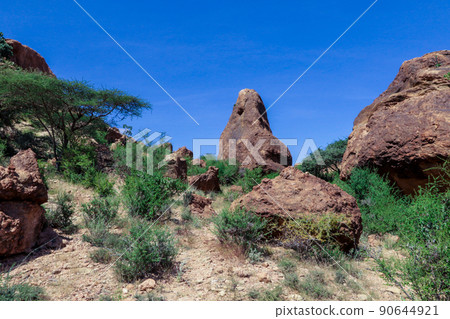 Panoramic View to the Las Geel Valley, Somaliland 90644921