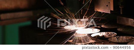 Sparks fly out machine head for metal processing laser metal Sparks fly out machine head for metal processing laser metal 90644956