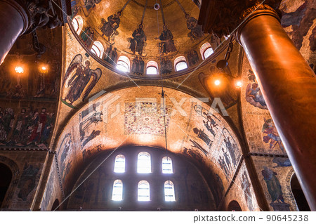 interiors of Saint Mark basilica, Venice, Italy interiors of Saint Mark basilica, Venice, Italy 90645238