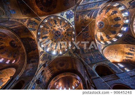 interiors of Saint Mark basilica, Venice, Italy 90645248
