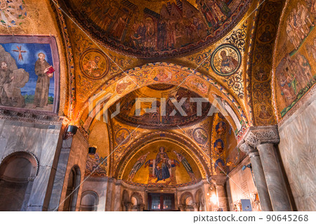 interiors of Saint Mark basilica, Venice, Italy interiors of Saint Mark basilica, Venice, Italy 90645268