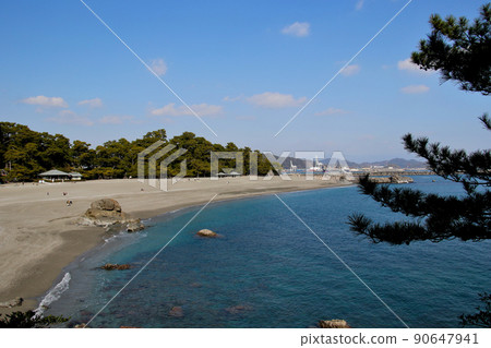 View of Katsurahama from Ryuogu (Kaitsumi Shrine) at Shimoryuzu Cape, Katsurahama, Kochi City, Kochi Prefecture View of Katsurahama from Ryuogu (Kaitsumi Shrine) at Shimoryuzu Cape, Katsurahama, Kochi City, Kochi Prefecture 90647941
