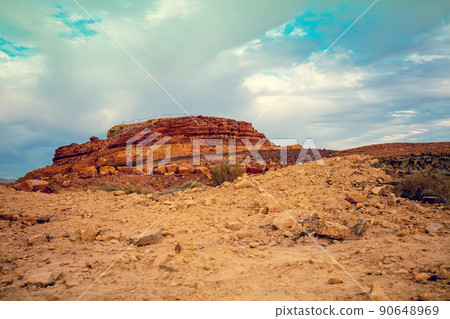 Makhtesh Ramon Crater in National park in Negev desert, Israel 90648969