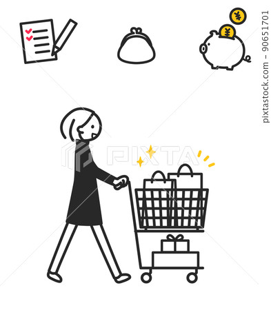 有計劃地購物的女人 90651701