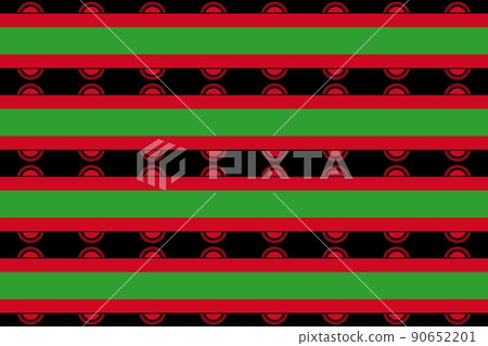 Geometric pattern in the colors of the national flag of Malawi. The colors of Malawi. 90652201