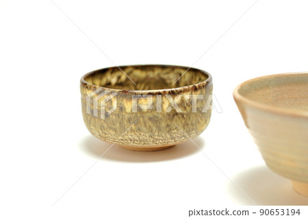 Matcha bowl of Kasama-yaki devitrified kiln - Stock Photo