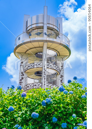 市民的四季森林、盛開的繡球花<愛知縣小牧市> 90654064