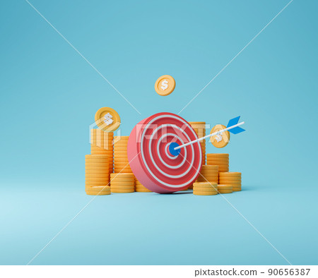 3d rendering concept business target, goal and achievement. 3d rendering concept business target, goal and achievement. 90656387