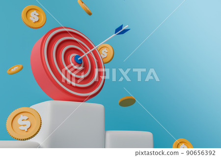 3d rendering concept business target, goal and achievement. 3d rendering concept business target, goal and achievement. 90656392
