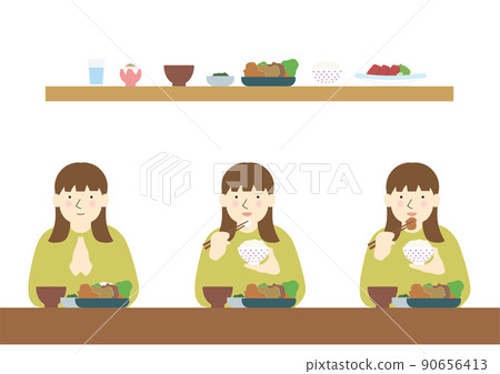 A girl who eats 90656413