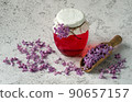 Lilac flowers syrup 90657157