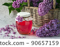 Lilac flowers syrup 90657159