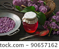 Lilac flowers syrup 90657162