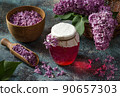 Lilac flowers syrup 90657303