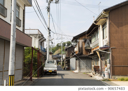 Retro Japanese cityscape Retro Japanese cityscape 90657483