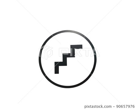 stair guide sign - Stock Illustration [90657976] - PIXTA