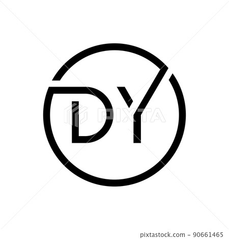 Initial DY Letter Logo Creative Typography Vector Template. Creative Circle Letter DY Logo Design Initial DY Letter Logo Creative Typography Vector Template. Creative Circle Letter DY Logo Design 90661465