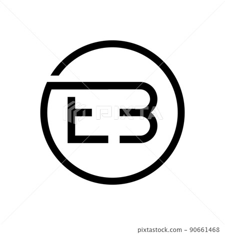 Initial EB Letter Logo Creative Typography Vector Template. Creative Circle Letter EB Logo Design 90661468