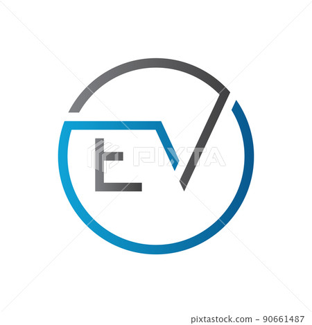 EV E V Letter Logo Design in Black Colors. Stock Vector - Illustration of  text, modern: 113276511