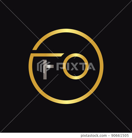 Initial FO Letter Logo Creative Typography Vector Template. Creative Circle Letter FO Logo Vector 90661505