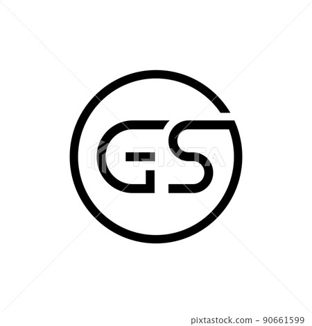 Initial Circle GS Letter Logo Creative... - Stock Illustration ...