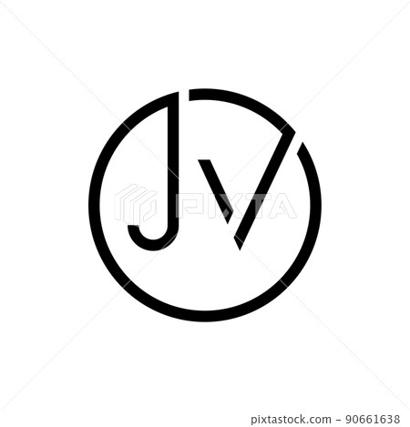 Creative letter JV Logo Design Vector Template.... - Stock Illustration ...