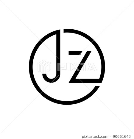 Creative letter JZ Logo Design Vector Template. Initial Circle Letter JZ Logo Design 90661643