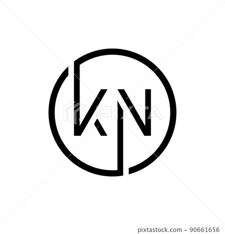 Letter Initial Kn Vector & Photo (Free Trial) | Bigstock