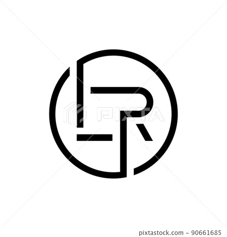 Initial Circle LR letter Logo Design vector Template. Abstract Letter LR logo Design Initial Circle LR letter Logo Design vector Template. Abstract Letter LR logo Design 90661685
