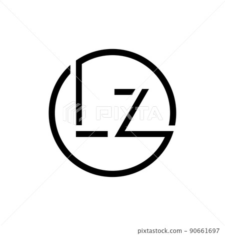 Initial Circle LZ letter Logo Design vector Template. Abstract Letter LZ logo Design 90661697