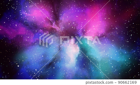Fantastic and beautiful nebula universe glittering starry sky background decoration 90662169