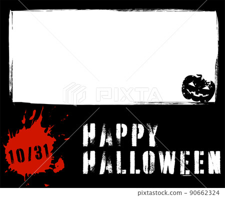 Halloween banner (common to PC smartphones), blood splash and Jack O Lantern horror style Halloween banner (common to PC smartphones), blood splash and Jack O Lantern horror style 90662324