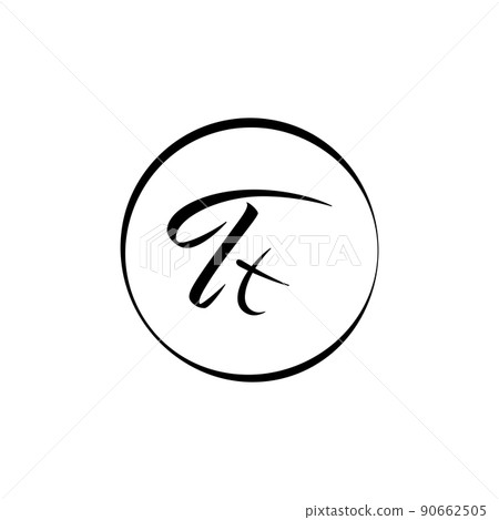 Tt t letter modern logo design with yellow Vector Image