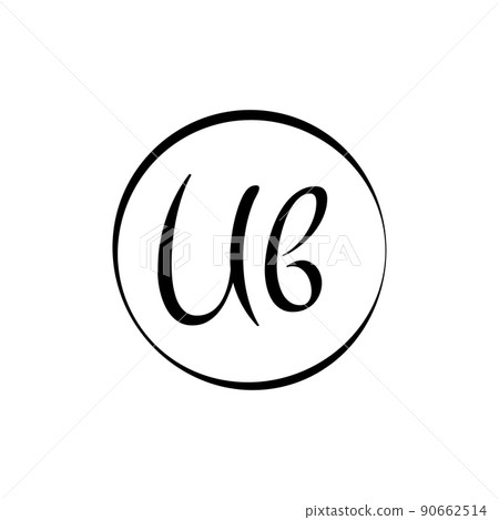 Initial UB letter Logo Design vector Template. Abstract Script Letter UB logo Design Initial UB letter Logo Design vector Template. Abstract Script Letter UB logo Design 90662514