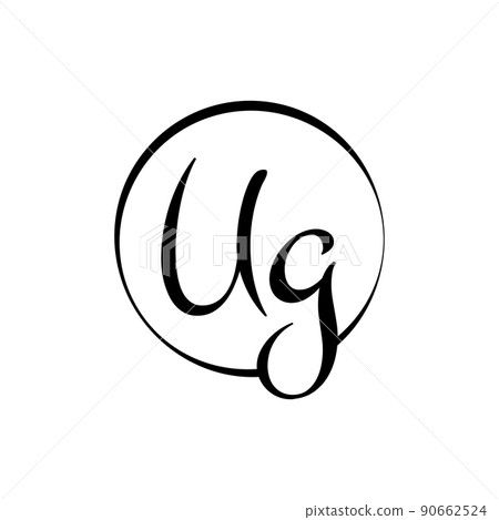 Premium Vector | Ug monogram logo design letter text name symbol monochrome  logotype alphabet character simple logo