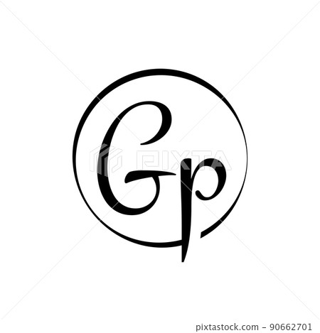 GP G P Grunge Letter Logo with Purple Vibrant Colors Design. Cre Stock  Vector by ©twindesigner 195172604