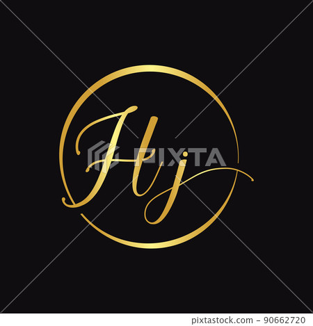 Premium Vector | Modern monogram initial letter hj logo design template