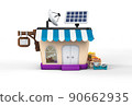 3d rendering of Local farmer produce shop. Clipping path included 90662935