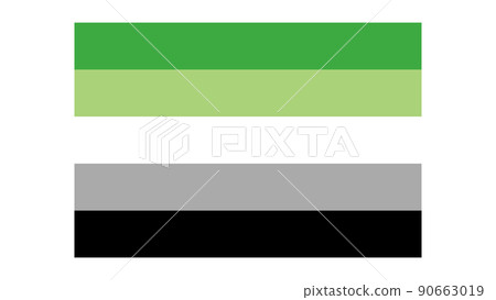 Aromantic Pride Flag illustration. LGBT community. Bright concept background, template for banners, signs design Aromantic Pride Flag illustration. LGBT community. Bright concept background, template for banners, signs design 90663019