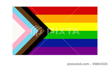 New LGBTQ Rights Pride Flag. Progressive pride flag. 90663020
